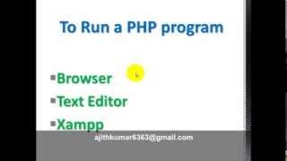 PHP TUTORIALS Session1 INTRODUCTION WITH SAMPLE PROGRAM
