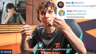 Caedrel reacts to Fnatic&#39;s highlight video (Adam just trolling)