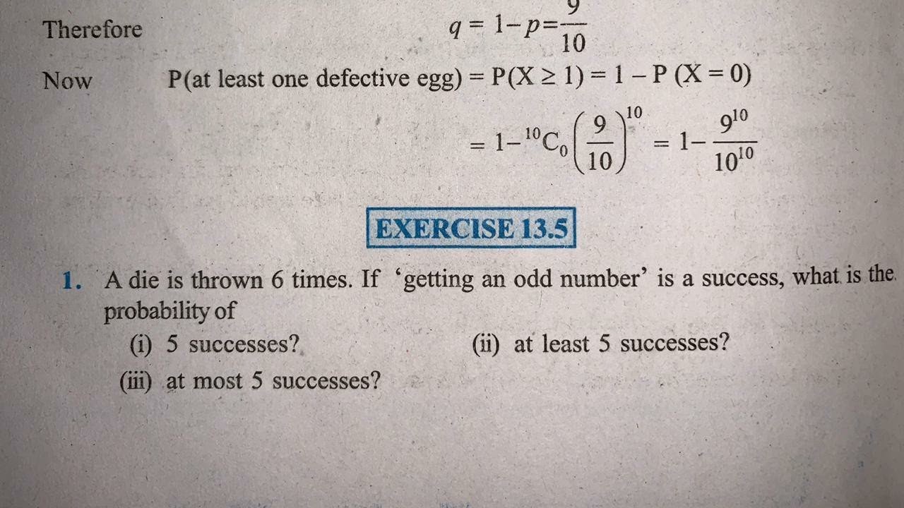 EX 13 5 Q1 TO Q15 SOLUTIONS OF PROBABILITY NCERT CHAPTER 13 CLASS 12th Ex 13 5 q1 to q15 solutions of probability ncert chapter 13 class 12th