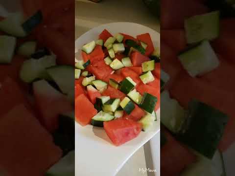 Video: Cómo Hacer Una Ensalada De Sandía Y Pepino