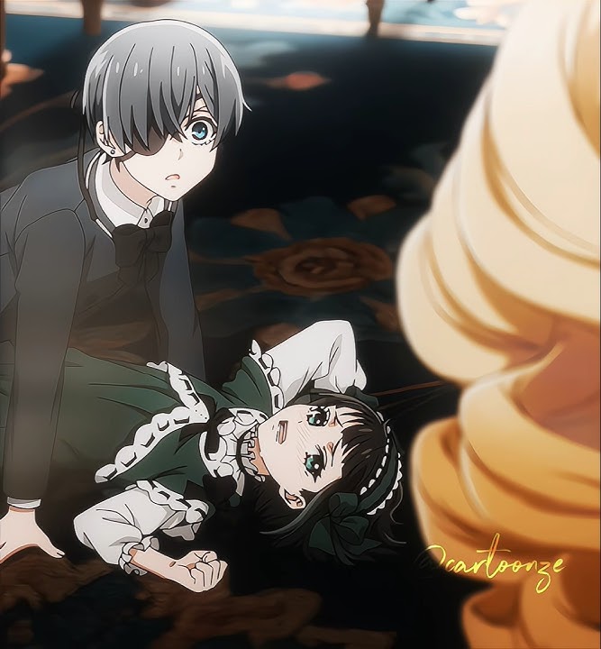 Elizabeth caught Ciel red handed 💜🤣 #blackbutler #anime #sebastianmichaelis #cielphantomhive #fyp