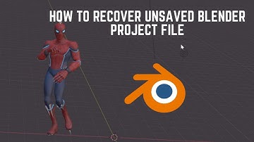 How to Recover unsaved Blender Project file