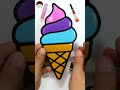 Watermelon ice cream coloring &amp; drawing | Sweet snack With Jelly #art #drawing #satisfying