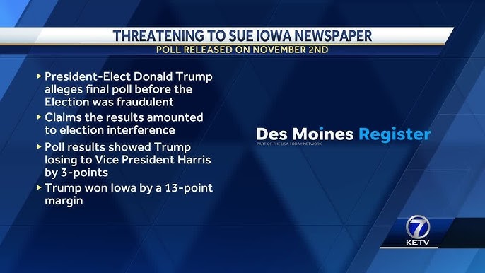 Trump threatens to sue Des Moines Register