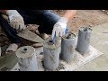 Amazing Ideas Construction Homemade Dumbbells Cement Using Plastic Pipe a Correctly