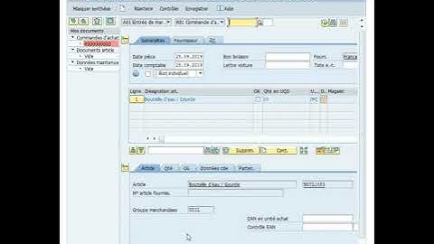 Réceptionner une marchandise MIGO_GR