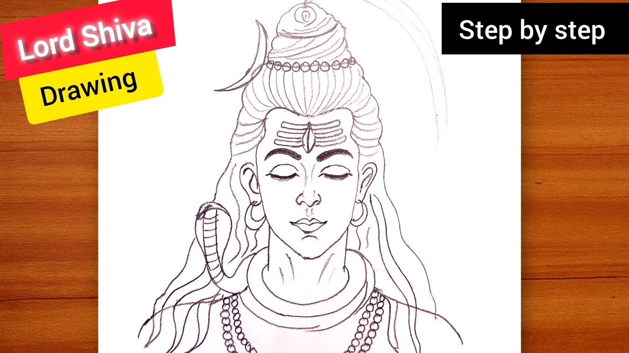 Lord Shiva Portrait Easy Line Art ✨ | Mahashivratri Special | Artist priyanshu swami 