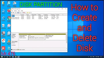 Disk partition | How to Create | and How to  Delete | Mr.476