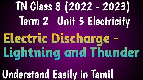 Electric Discharge - Lightning| Class 8 Science Term 2 Unit 5 Electricity