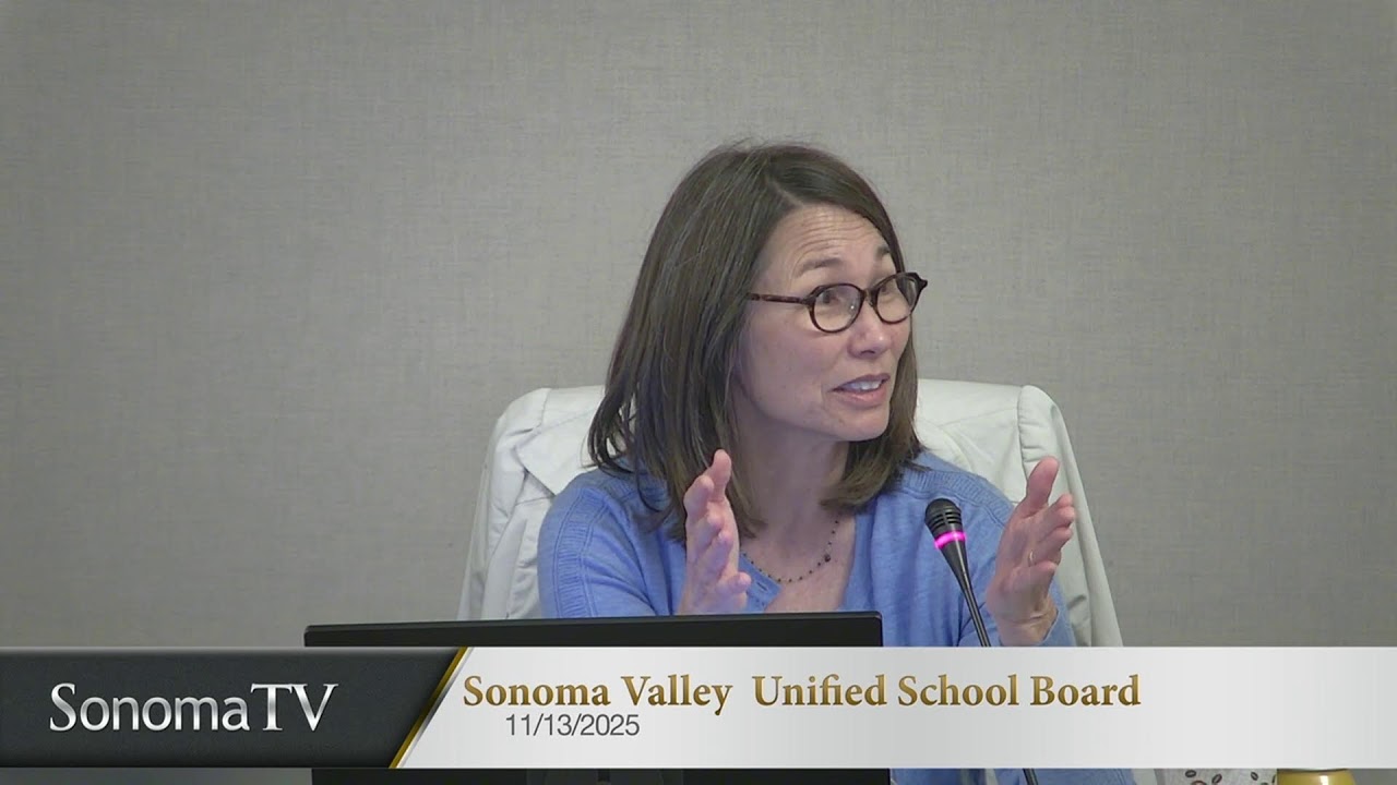 Sonoma Valley Unified School District Board of Trustees Meeting 11-13-25