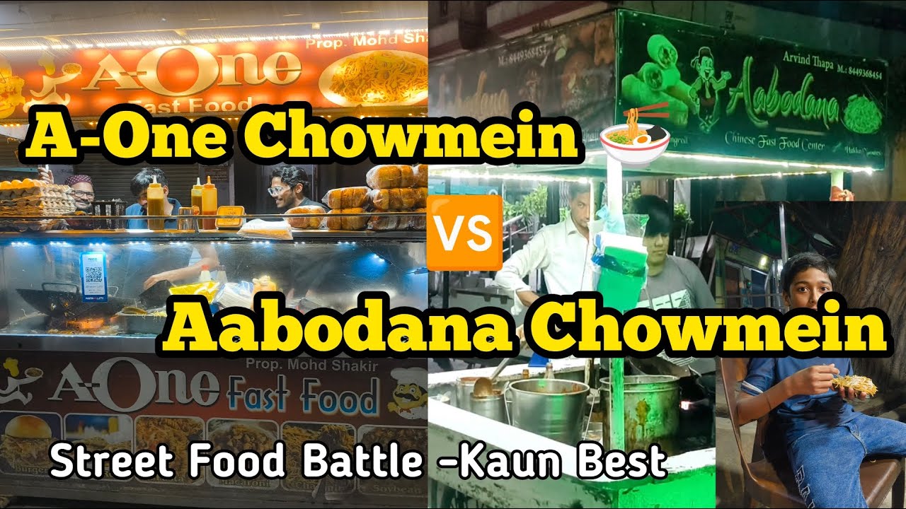 A-One Chowmein 🆚 Abodana Chowmein | Street Food Battle 🍜🔥| #AR.Rajput Vlogs