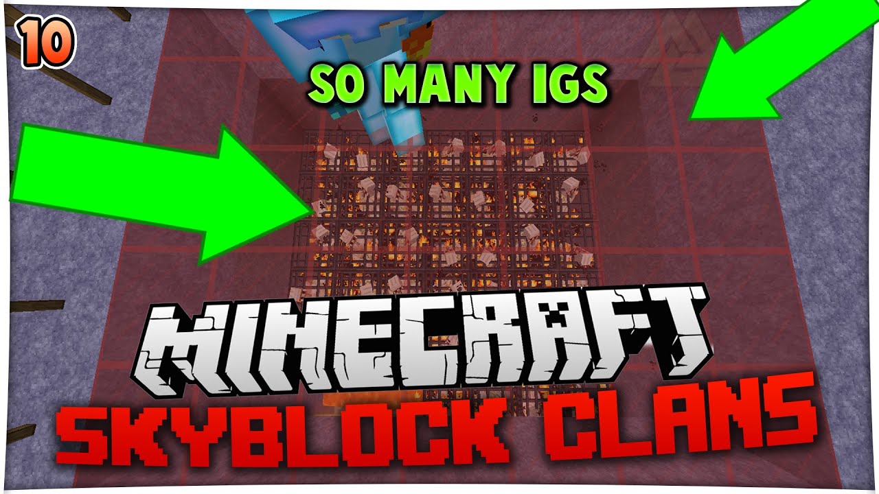BIGGEST IRON GOLEM FARM! Minecraft SKYBLOCK CLANS 10 YouTube