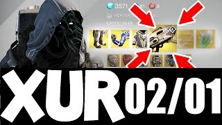 Destiny - XUR Agent of the nine LOCATION AND ITEMS