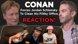 CONAN Forces Jordan Schlansky To Clean His Filthy Office - Reaction!