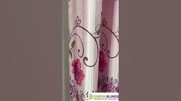 Rèm vải gấm 2 mặt màu xanh lá và màu hồng HCM Màn sáo xanh