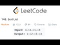 Leetcode sort list explained  java