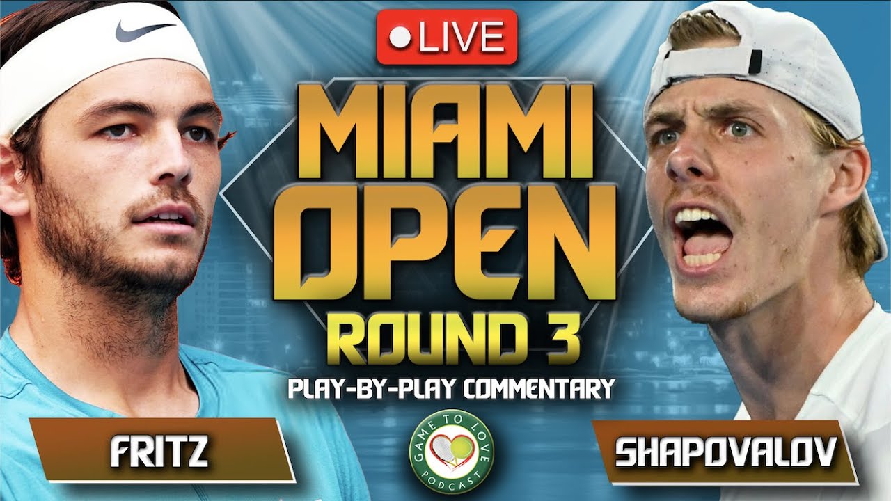 FRITZ vs SHAPOVALOV Miami Open 2023 LIVE Tennis Play-by-Play Stream