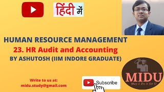 Information HUMAN RESOURCE MANAGEMENT - 23. HR Audit and Accounting (Hindi) Guide