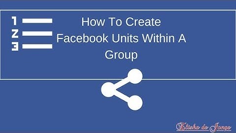 How To Create Facebook Units Within A Group