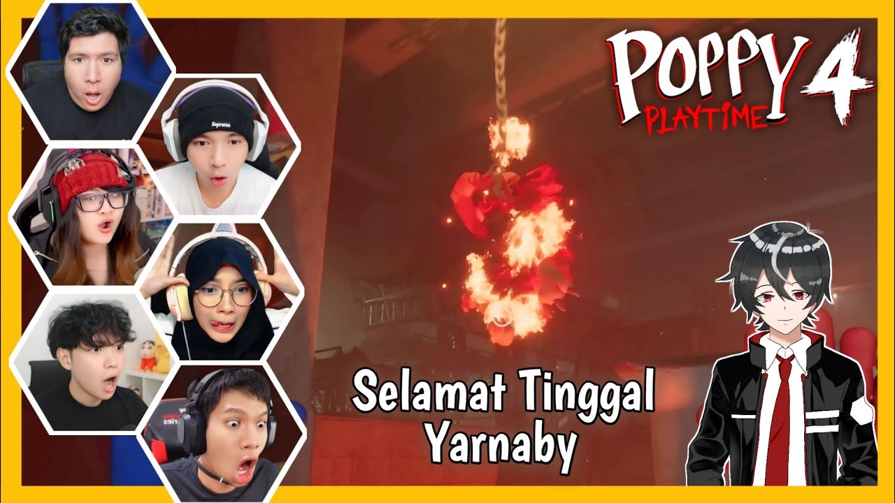 【Reaksi Gamers】 Yarnaby Meninggoy Terbakar | Poppy Playtime - Chapter 4