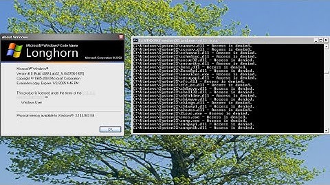 Destroying Windows Longhorn Build 4088!