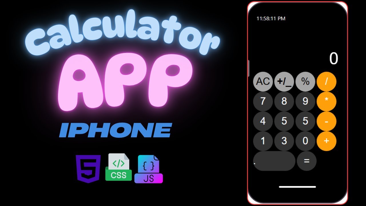 How to Build a Calculator Using HTML CSS and JavaScript | Calculator ...