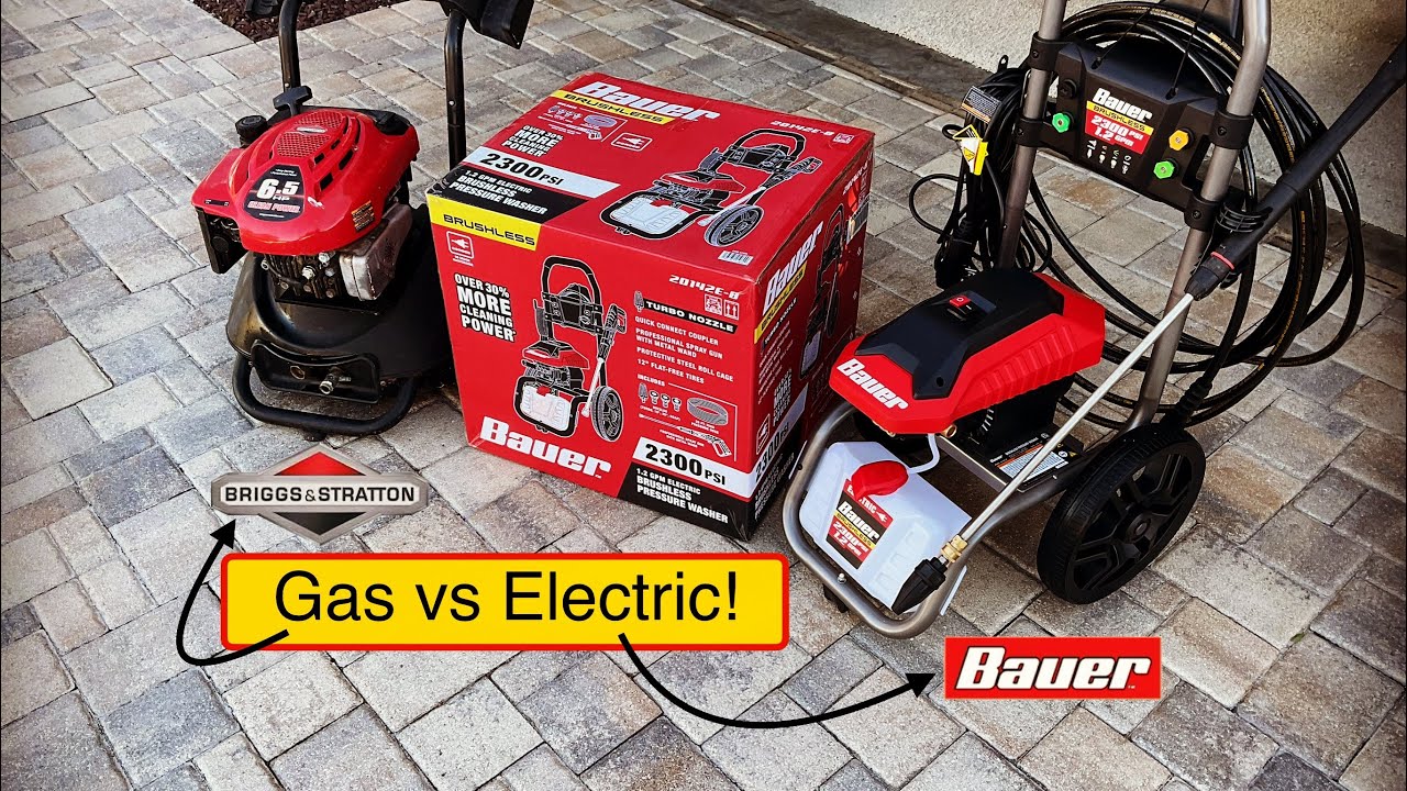 Gas Powered Pressure Washer vs Electric Powered Pressure Washer / How