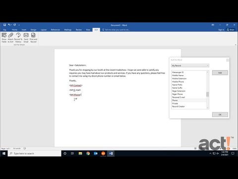 Act! Premium Training Videos - Creating a New Mail Template