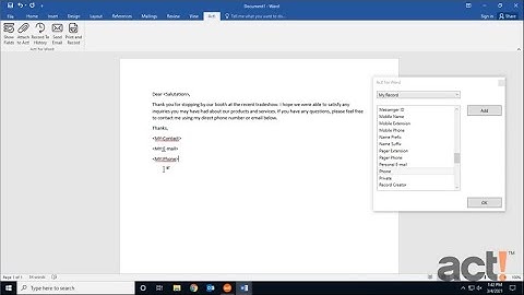 Act! Premium Training Videos - Creating a New Mail Template