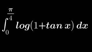 Integration of log(1+tanx) from 0 to pi/4