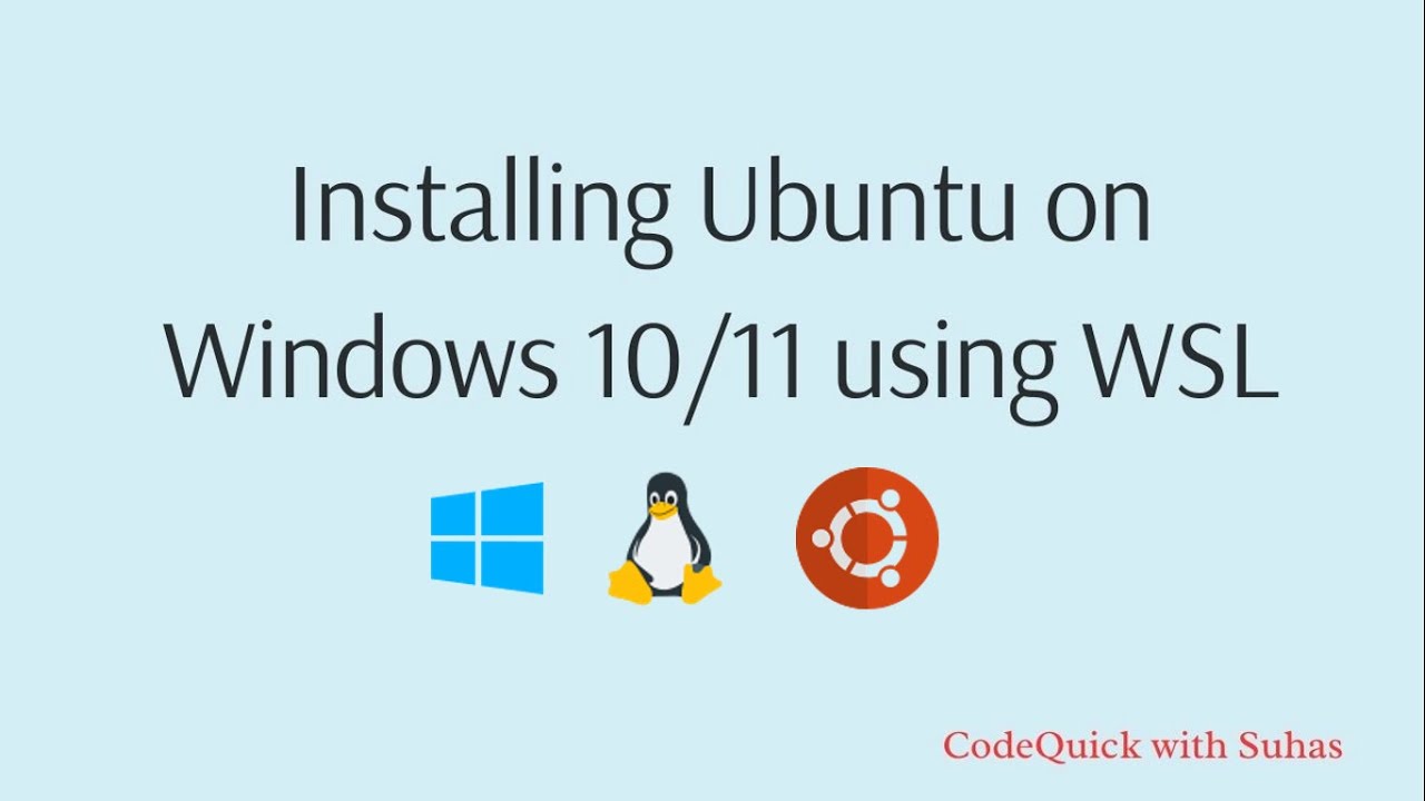 Installing Ubuntu on Windows 10/11 using WSL - YouTube