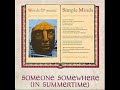 SIMPLE MINDS SOMEONE SOMWHERE ( IN SUMMERTIME)
