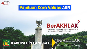Panduan Prilaku Core Values ASN BerAKHLAK Pemerintah Kabupaten Langkat