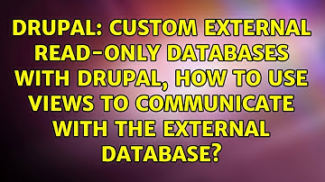 Custom external read-only databases with Drupal, how to use views to communicate with the...