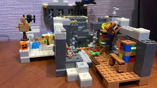 #lego #minecraft #battle in #ancient #portal with #enderman
