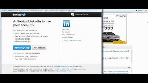 How to link Twitter to Linkedin