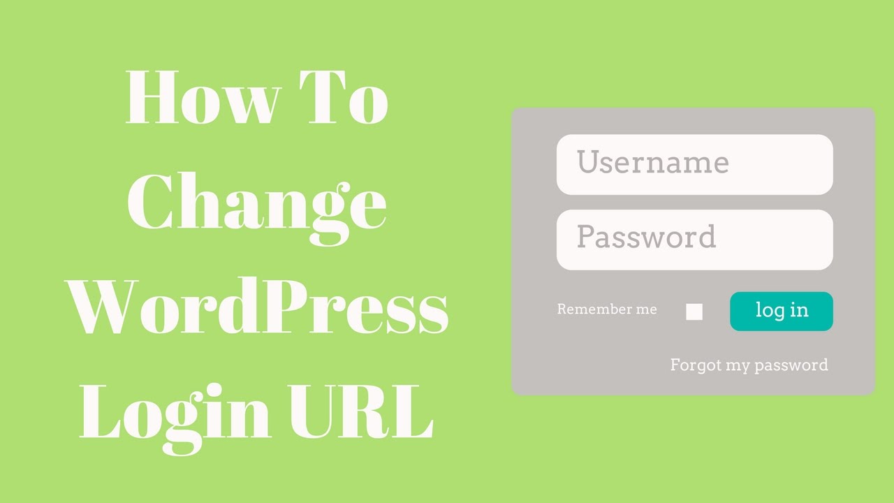 How To Change WordPress Login URL - YouTube