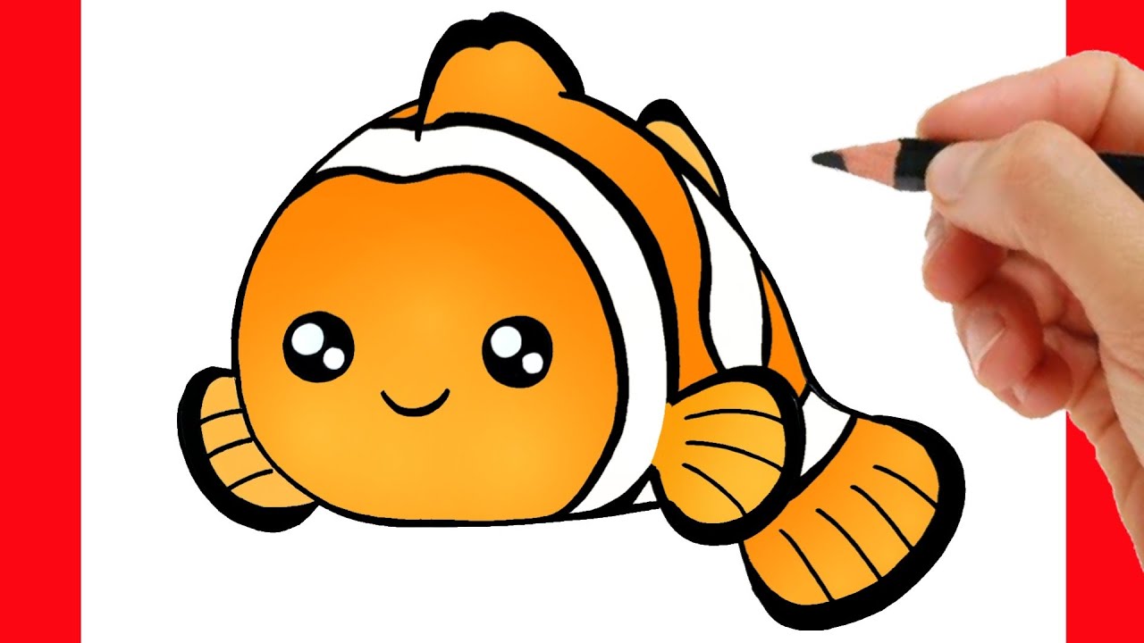 Step by step to draw a Cute Fish. Drawing tutorial a Cute Fish