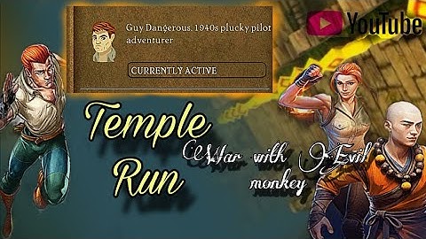 Temple Run | Plucky Pilot war with Evil monkey | cursed ball |@ temple run 