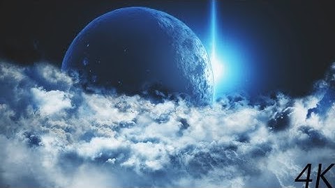 Abstract Space Clouds with Big Planet and Star Shine | Motion Graphics - Videohive template