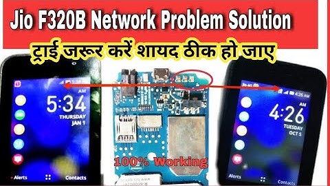 jio f320b network ranning solution