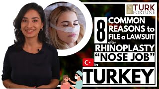 8 Common Problems after Rhinoplasty (Nose Job) Surgery in Turkey - Medical Lawyer Turkey