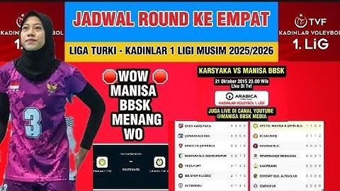 JADWAL ROUND KE EMPAT KADINLAR 1 LIGI MUSIM 2025/26 🛑WOWW  MANISA BBSK VS EDREMIT MENAMG WO ‼️