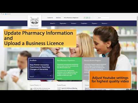 eServices Tutorial: Uploading a Business Licence and Navigating the Pharmacy Portal