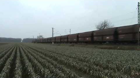 Coal Drag Train DB Schenker(Railion) at Breyel,Germany March 1,2009