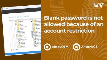 Blank password is not allowed because of an account restriction.