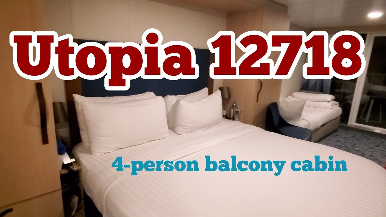 4 person balcony cabin tour, Utopia of the Seas 12718, Royal Caribbean February 2026