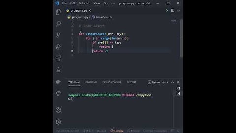 linear search using python