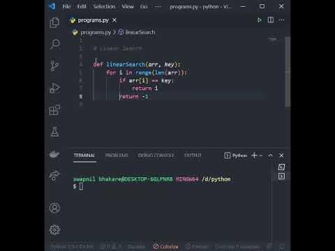 linear search using python - YouTube