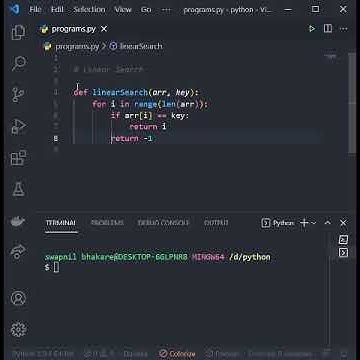 linear search using python - YouTube